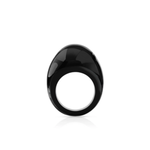 Cabochon Ring Black crystal