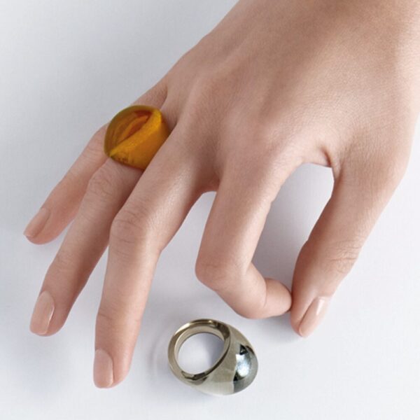 Cabochon Ring Bronze crystal