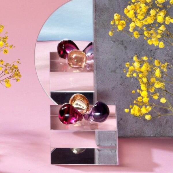 Cabochon Ring Purple crystal
