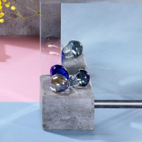 Cabochon Ring Cap Ferrat blue crystal