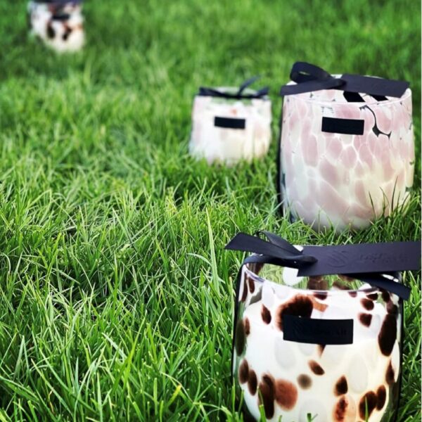 Candle Barrel leopard pink
