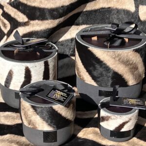 Candle Dark Grey Zebra