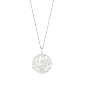 Fleur de Neige Pendant Clear crystal, silver