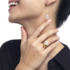 Muguet Ring Clear crystal, vermeil - Image 2