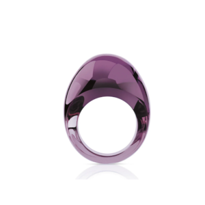 Cabochon Ring Dusk purple crystal