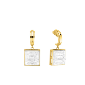 Aréthuse Earrings Clear crystal, Vermeil
