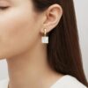 Aréthuse Earrings Clear crystal, Vermeil - Image 2