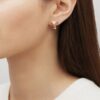 Larcade Stud Earrings Clear crystal, 18k gold plated - Image 2