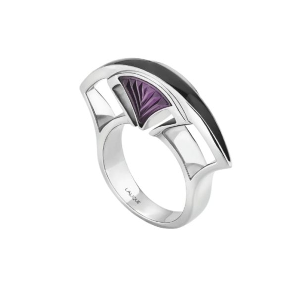Larcade Ring Dusk purple crystal, silver