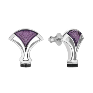 Larcade Stud Earrings Crystal Purple Twilight, Silver