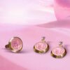 Aréthuse Round Ring Clear rose-pearled crystal, 18-carat yellow gold-plated - Image 4