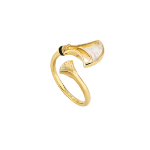 Larcade Ring Clear crystal, 18k gold plated