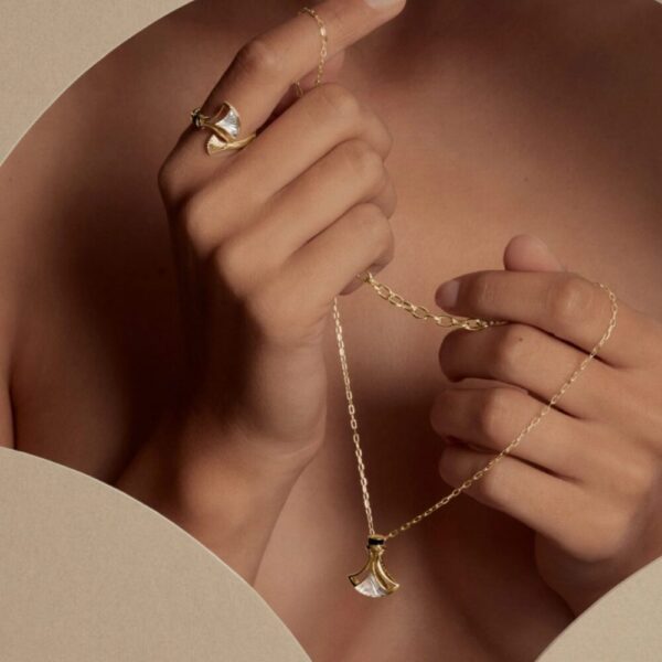 Larcade Ring Clear crystal, 18k gold plated