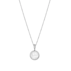 Aréthuse Round Pendant Clear crystal, silver