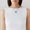 Amoureuse Beaucoup Pendant Sapphire blue crystal, silver - Image 2