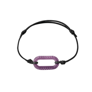 Empreinte Animale Cord Bracelet Dusk purple crystal on black cord