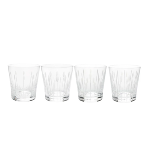 4 Lotus tumblers set 30 cl Clear crystal