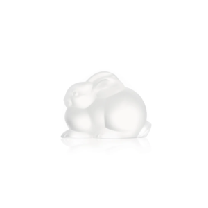 Resting Rabbit sculpture Clear crystal