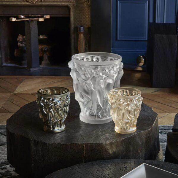 Bacchantes small vase Gold luster crystal