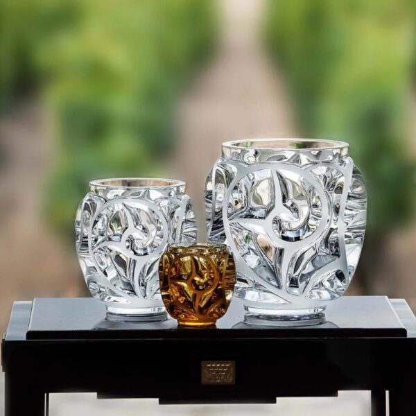 Tourbillons small vase Gold luster crystal, small size