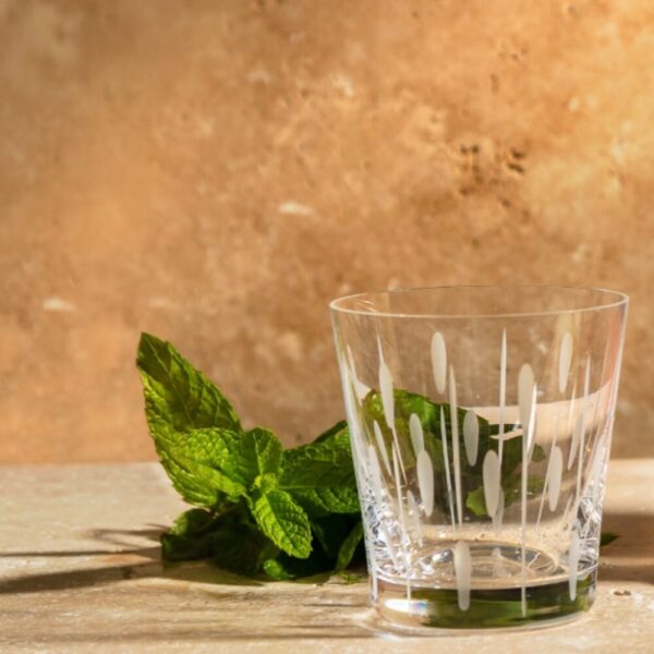 4 Lotus tumblers set 30 cl Clear crystal