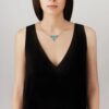 Terramineral Necklace 3 crystals Blue Persepolis crystal, silver - Image 2