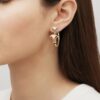 Larcade Hoops Earrings Clear crystal, 18k gold plated - Image 2