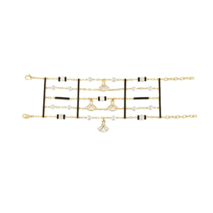 Larcade Cuff Clear crystal, 18k gold plated