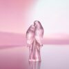 2 Parakeets sculpture Clear crystal - Image 2