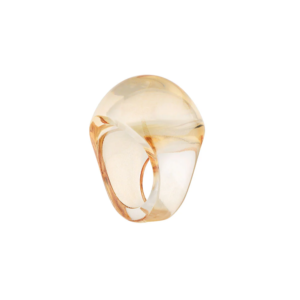 Cabochon Ring Gold luster crystal
