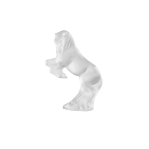 Prancing Horse Sculpture, Small size Clear crystal