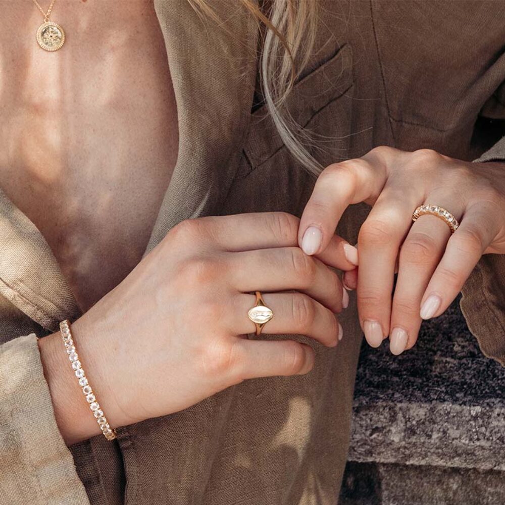 Bangle, La Moda Bianco - Gilded