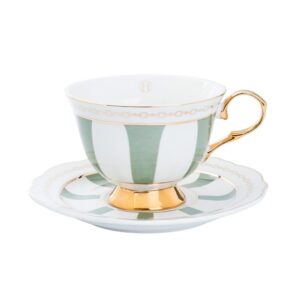 Cup with saucer - Strisce Salvia