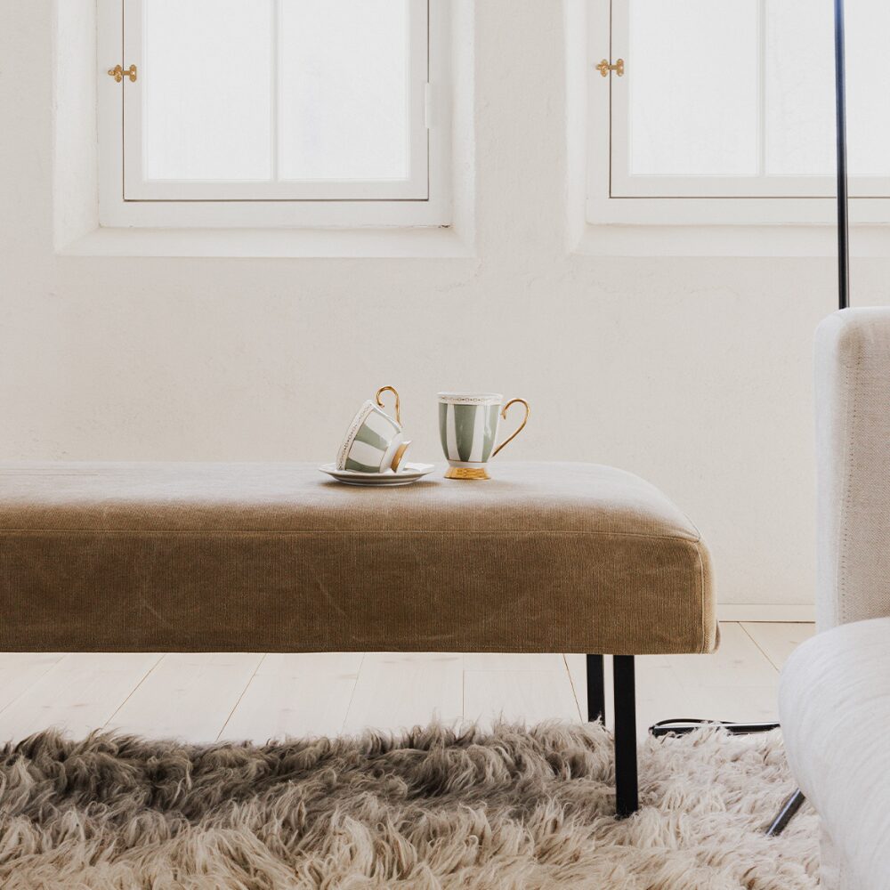 Cup with saucer - Strisce Salvia