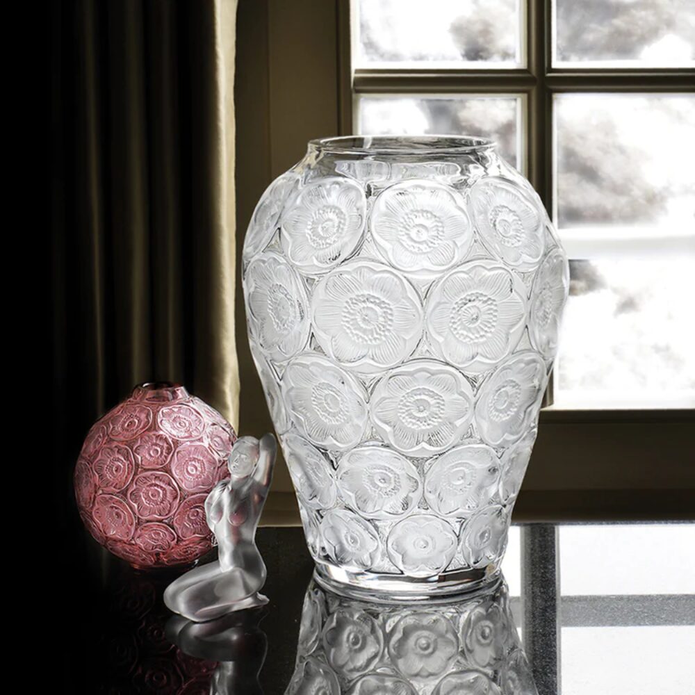 Anemones vase Clear crystal