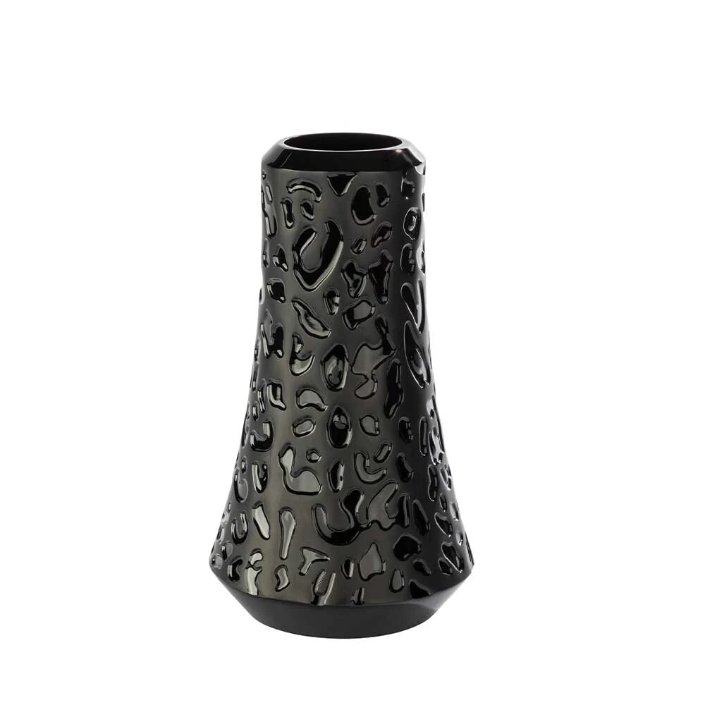 Panthère vase Black crystal
