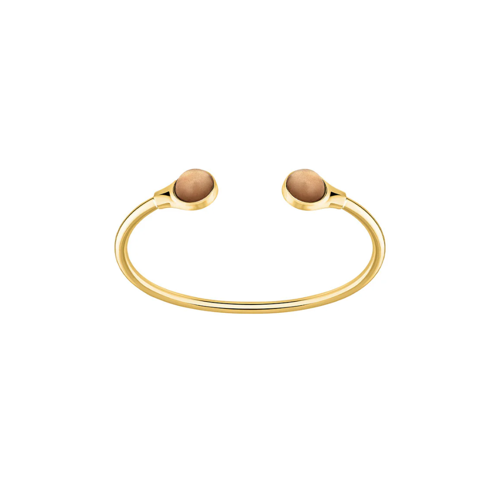 Cabochon Flexible Bangle Bronze