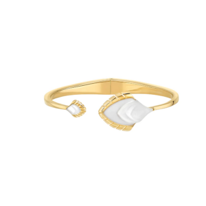 Paon Bracelet White Pearly 18 Gold Plated