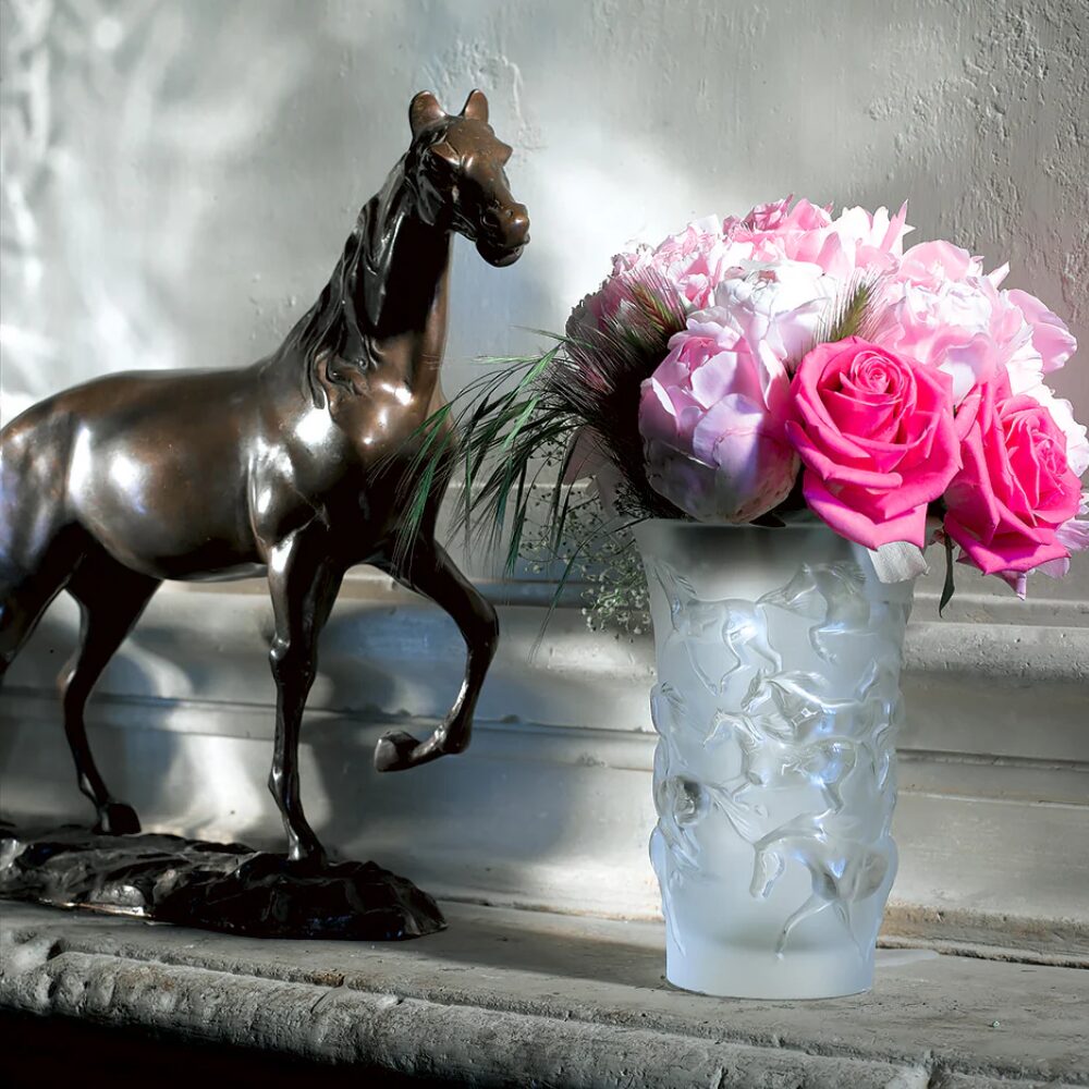 Mustang Vase Clear Crystal