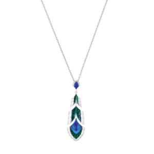 Paon Pendant Blue crystal Silver